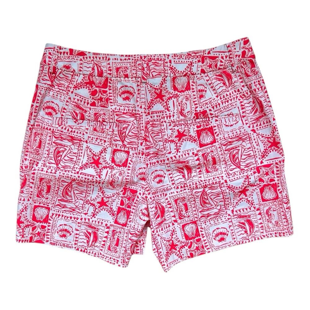 Lilly Pulitzer Gretchen High Rise 5” Shorts Red – Size Medium - Picture 2 of 4